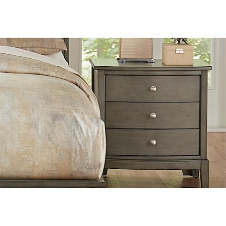 Made4Mattress 27.75 x 18.25 x 26.25 in. Cotterill Night Stand - Gray MA1360754
